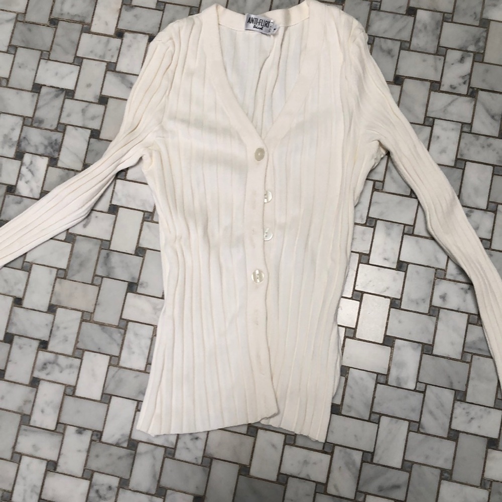Winter white antiflirt cardigan small